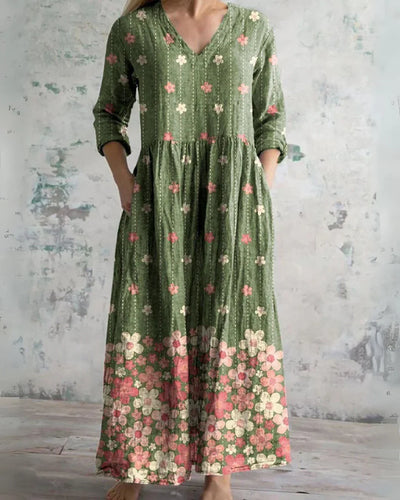 Seraphine™ | Vintage Floral Maxi Dress