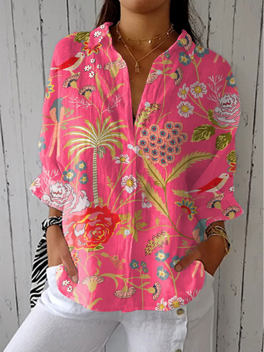 Viviana | Tropical Blossom Blouse