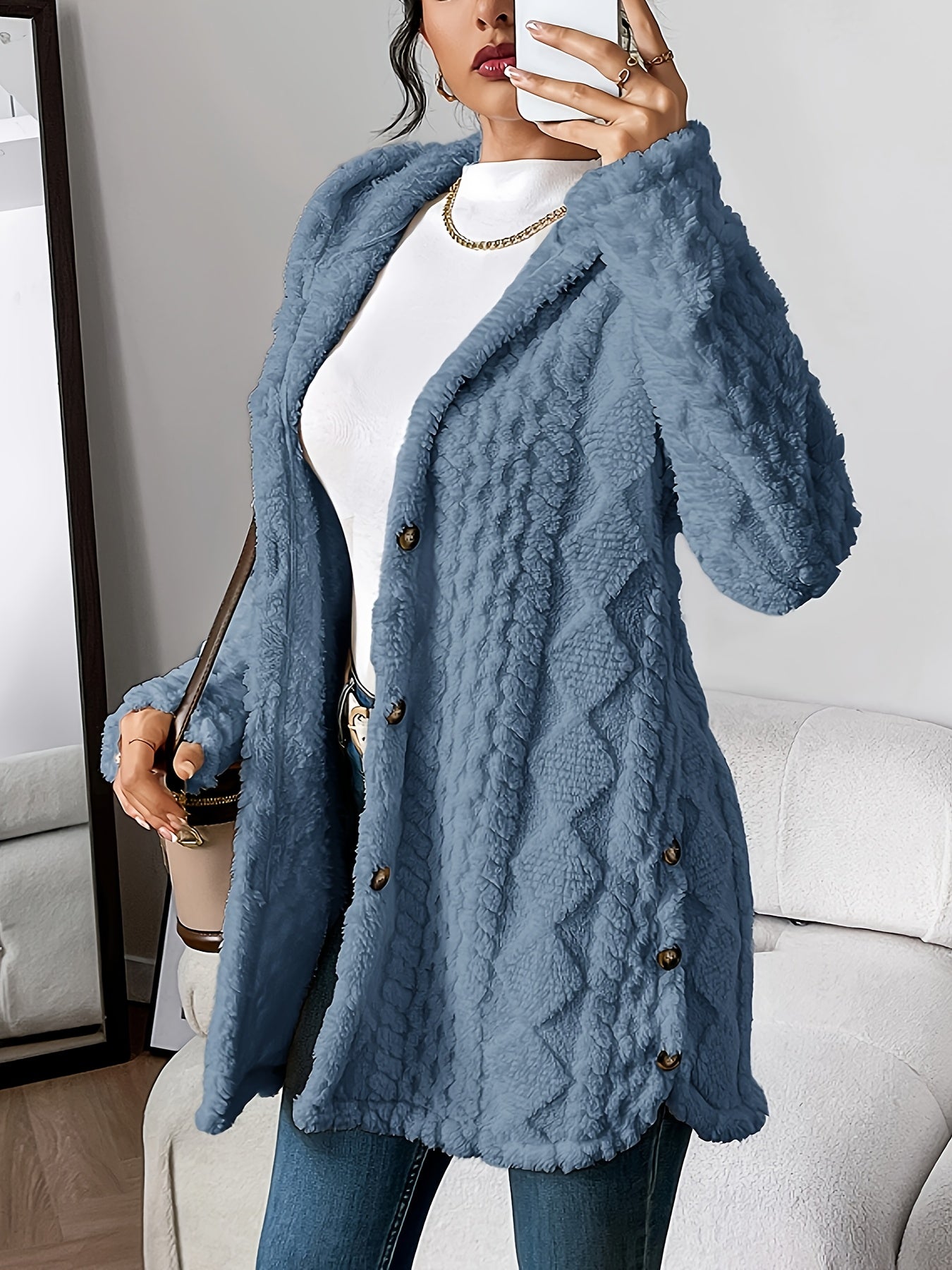 Ruby&Claire™ | Plush Hooded Cardigan