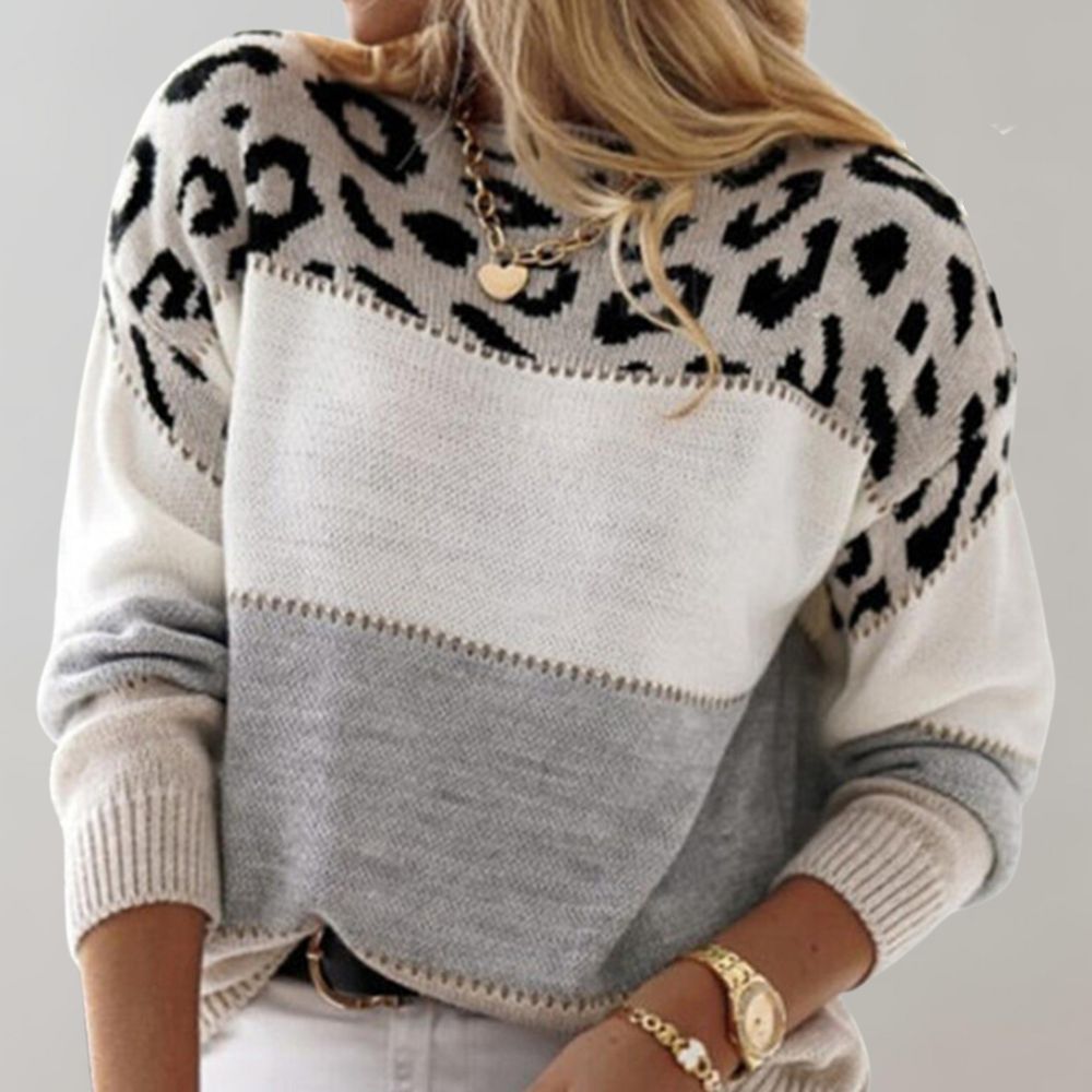 Noelle | Leopard Print Casual Sweater