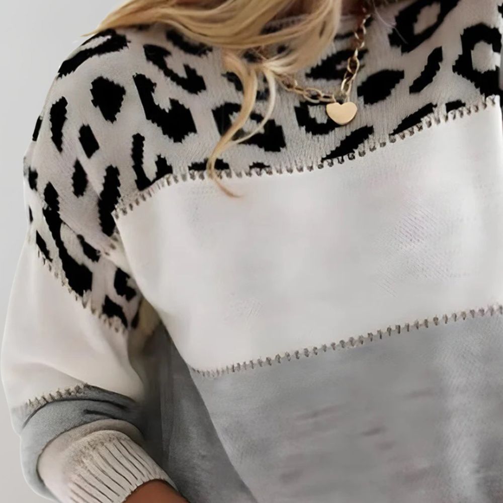 Noelle | Leopard Print Casual Sweater