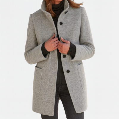 Stella™ | Classic High-Collar Coat
