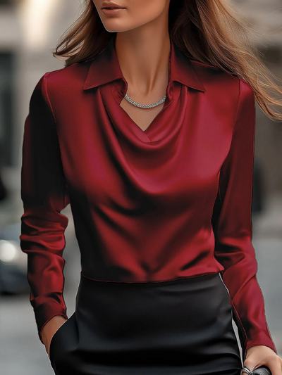 Melody™ | Satin Drape Blouse