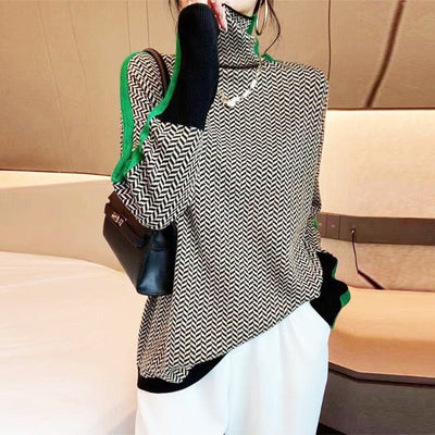 Eleanor | Timeless Herringbone Turtleneck