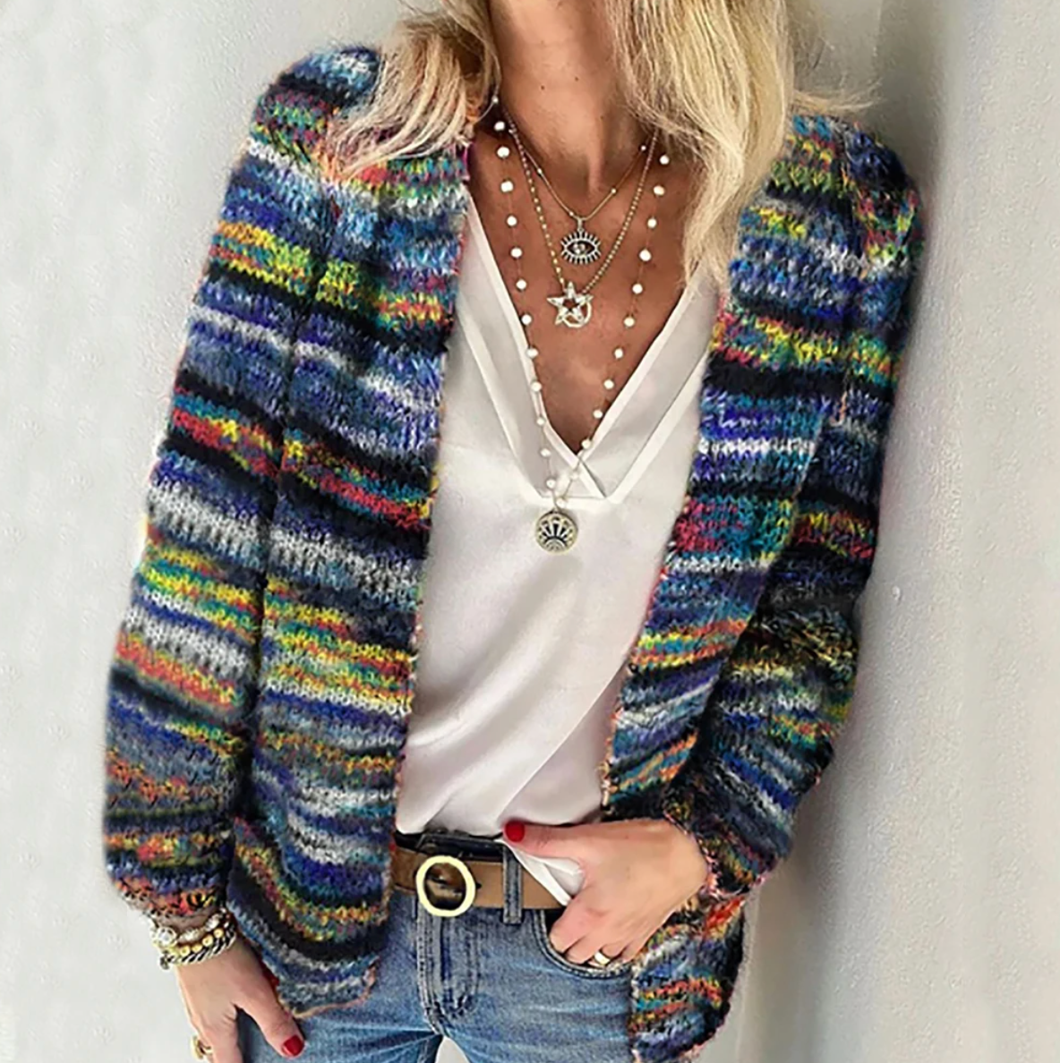 Cate | Cozy Multicolor Cardigan