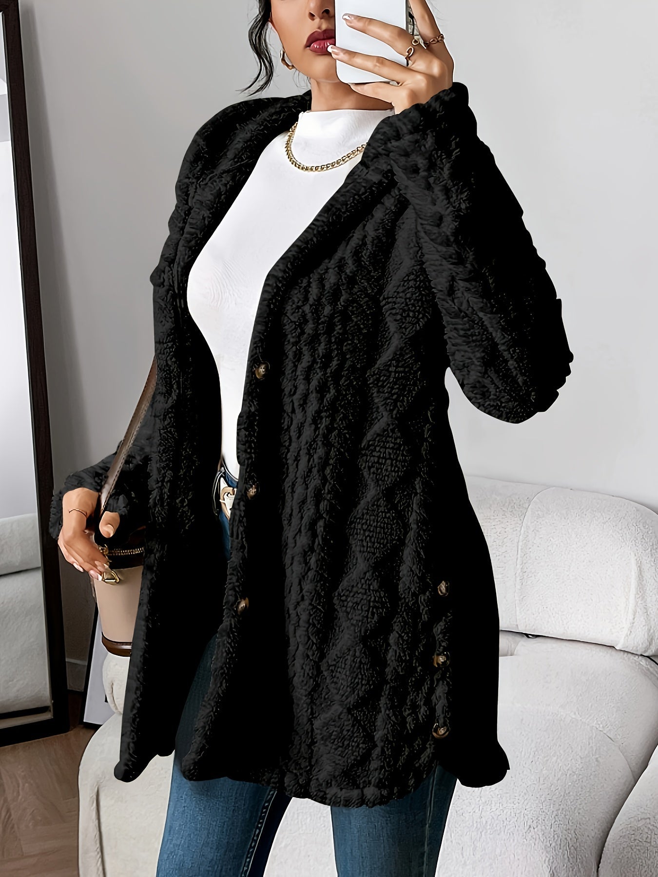 Ruby&Claire™ | Plush Hooded Cardigan