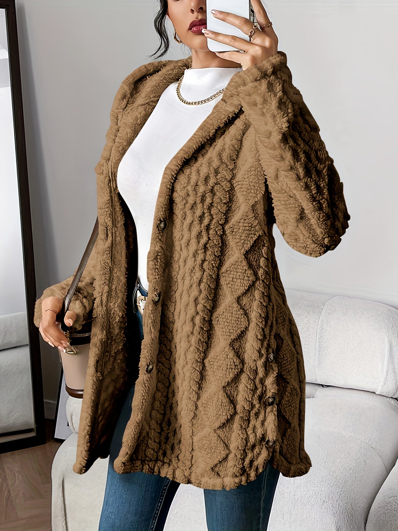 Ruby&Claire™ | Plush Hooded Cardigan