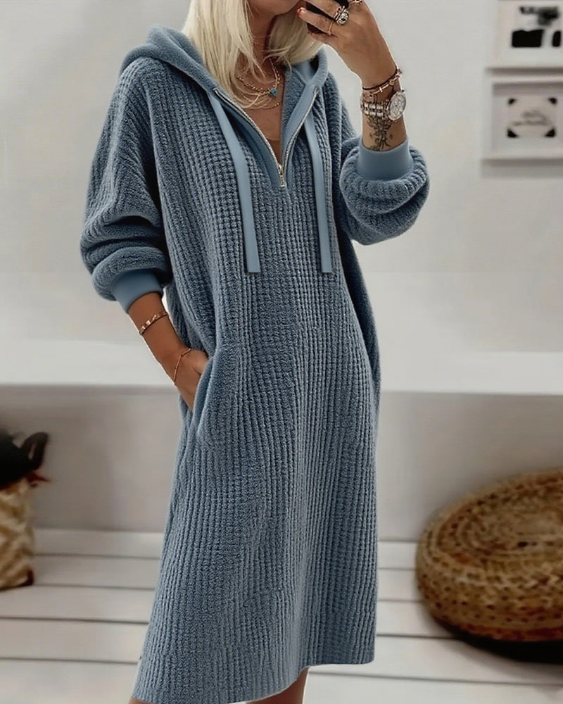 Leona | Cozy Honeycomb Knit Dress