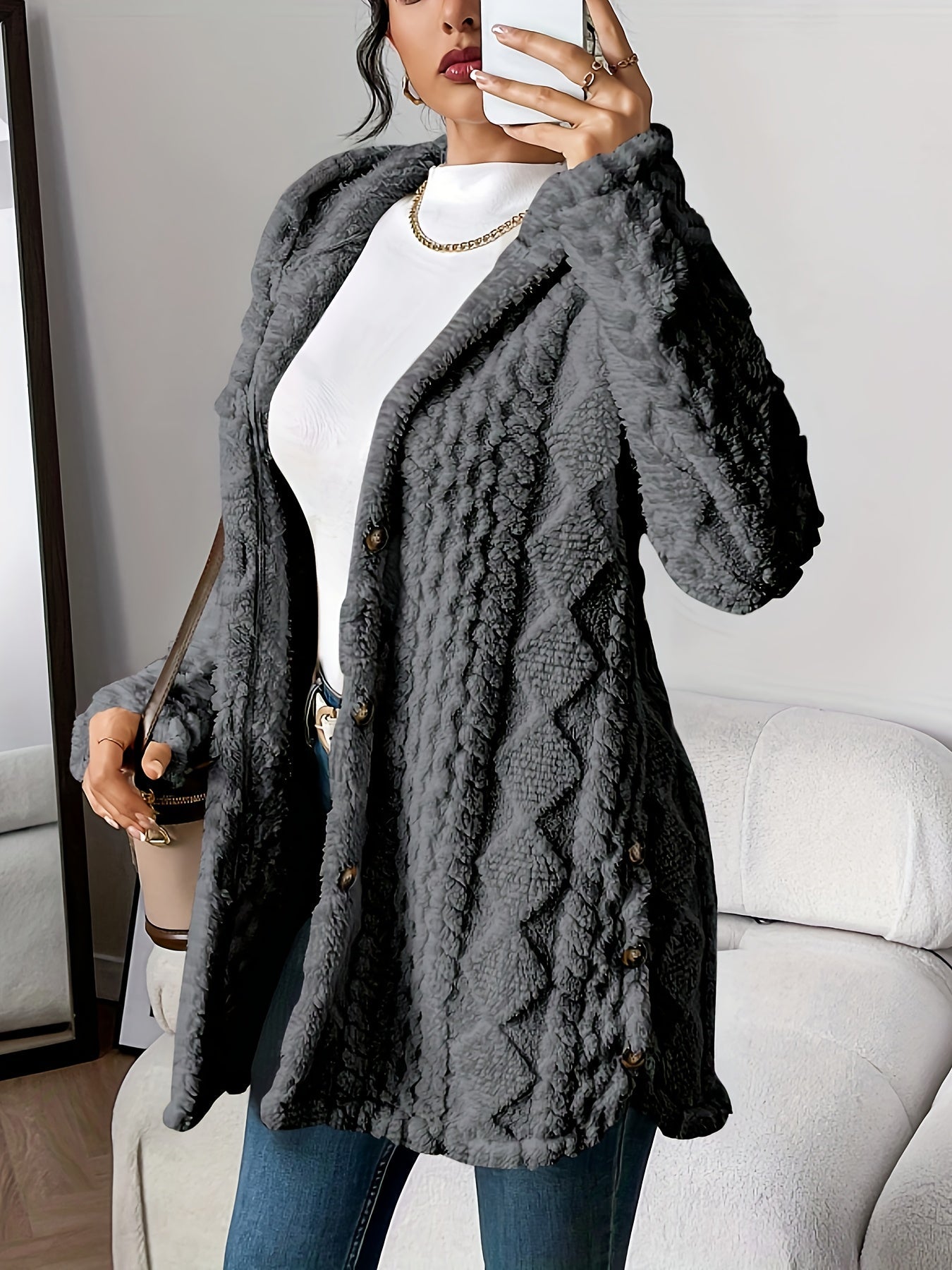 Ruby&Claire™ | Plush Hooded Cardigan